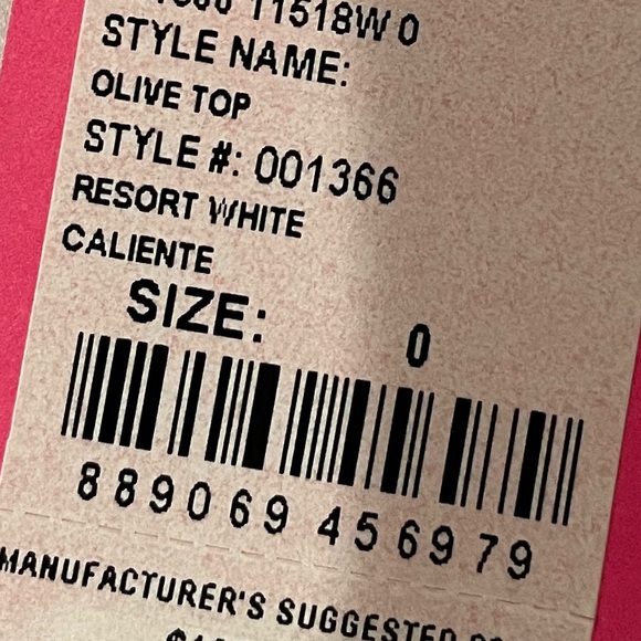 NWT Lilly Pulitzer Olive top size 0 - Picture 5 of 5